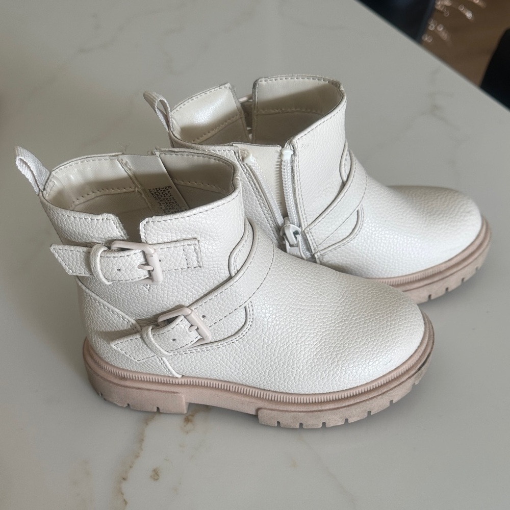 Cat & Jack Cream Ankle Boots for Kids